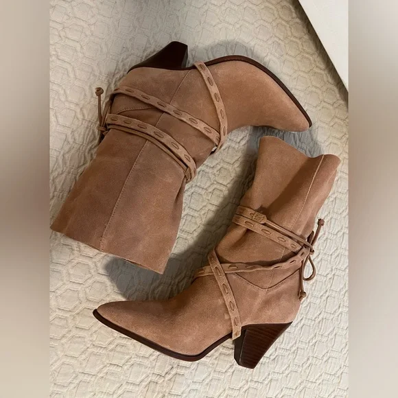 Schutz Portia boot tan suede size 6.5 - Picture 5 of 8